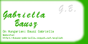 gabriella bausz business card